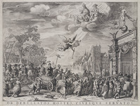 KG 15632
<br/>
Zinneprent verovering Wezel en Den Bosch, 1629
<br/>
<em>anoniem NL (17de eeuw)</em>